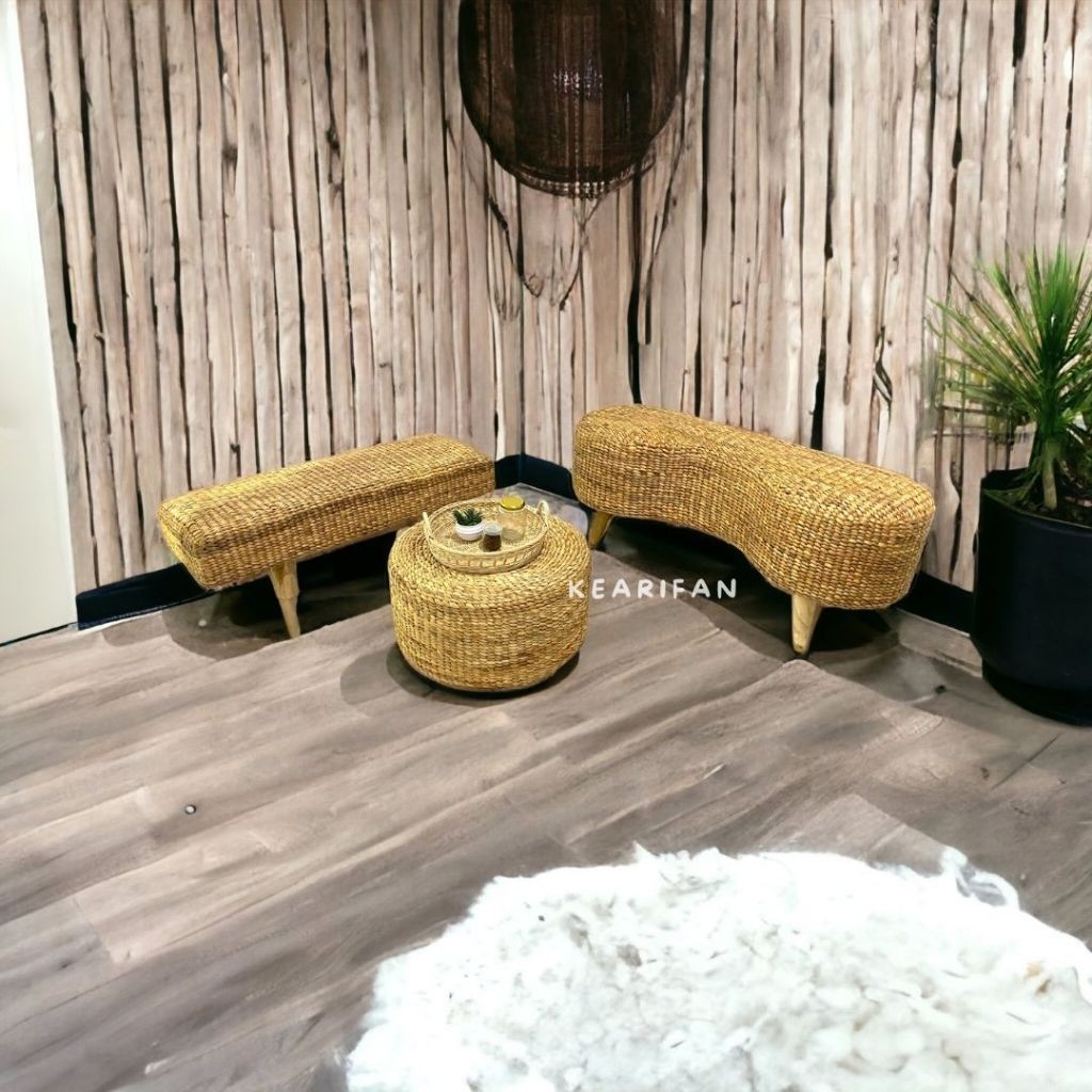 stool bench water hyacinth/ stool sofa panjang enceng gondok/sofa enceng gondok