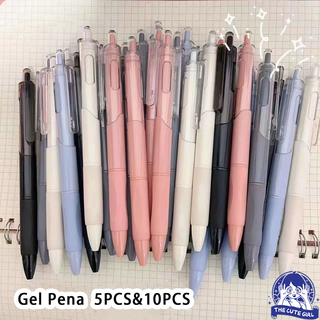 

Pena Gel Tinta Hitam Macaron 0,5mm untuk Alat Tulis Sekolah Pulpen 5PCS&10PCS