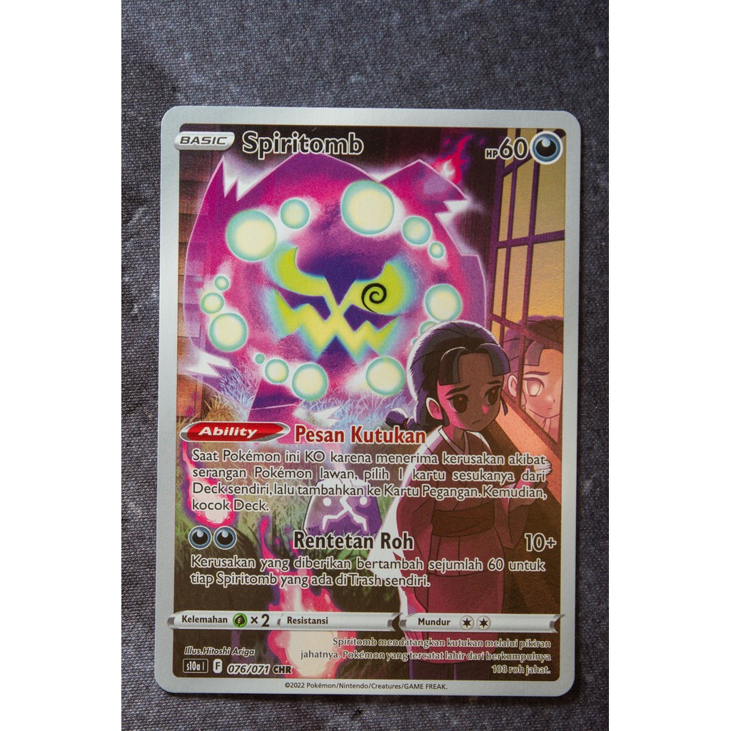 Spiritomb CHR S10a Fantom Kegelapan Kartu Pokemon TCG Original Indonesia