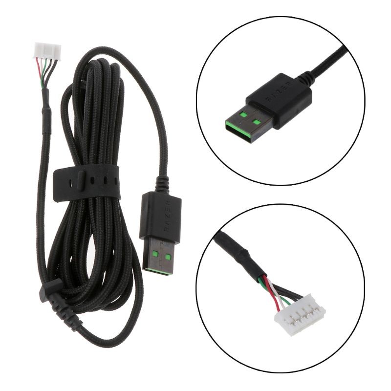 Durable Nylon Braided Line USB Mouse Cable Replacement Wire For Razer DeathAdder Elite Wired Gaming 