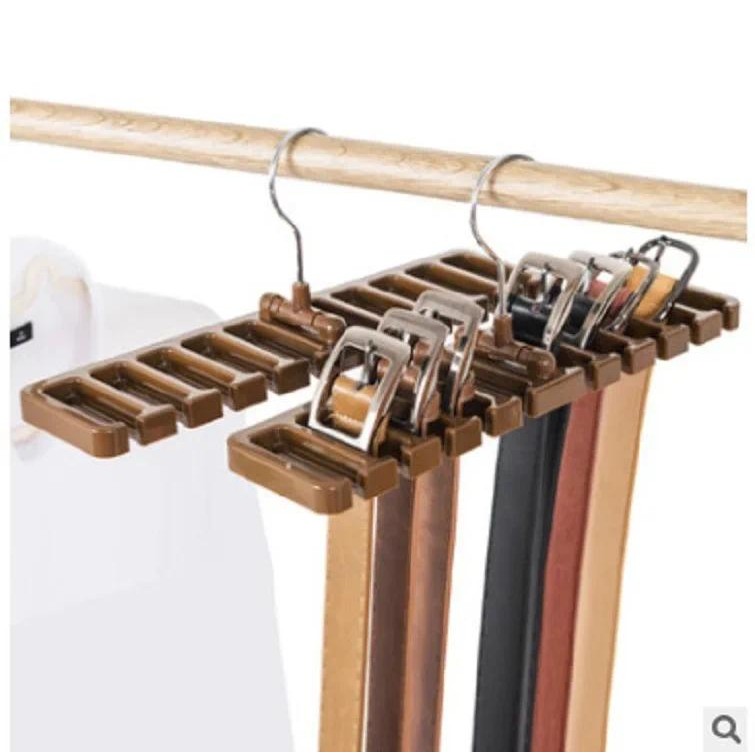 

Tie Belt Hanger Wardrobe Closet Belts Scarf Hanging Organizer Rotating 10 Card Slots Storage Holder Rack Hook Bedroom Home Items