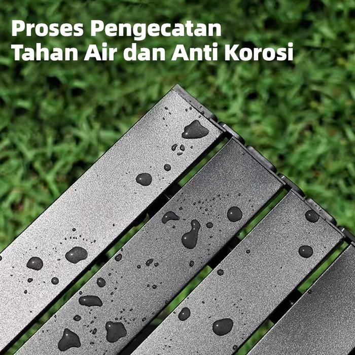 [READY] TrailTop Meja Kursi Lipat Kermit 1 Set Meja Lipat Outdoor Dan Kursi Lipat Portable Besi - S-