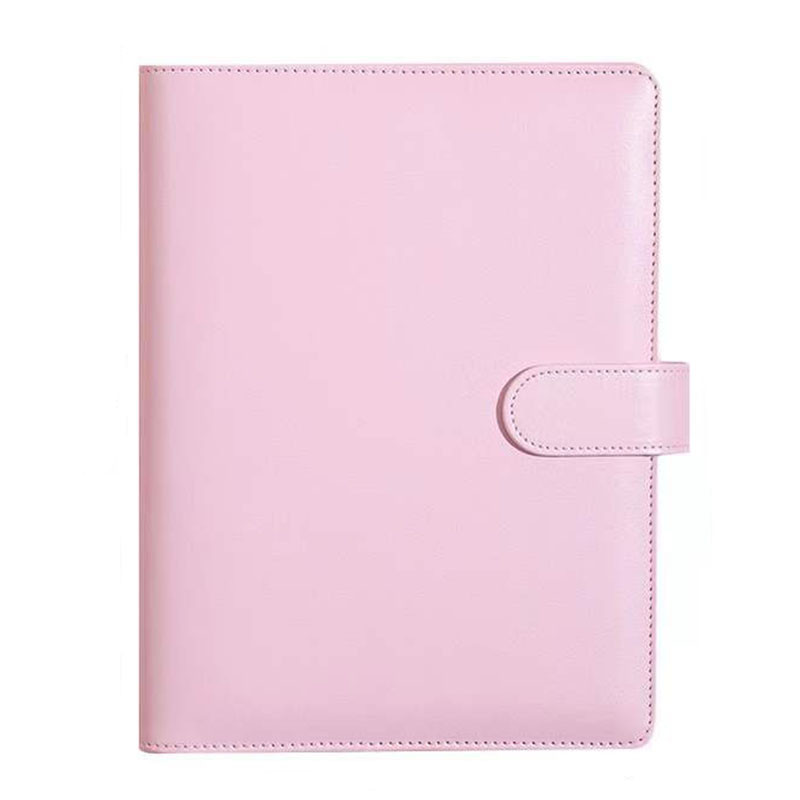 

A5 Size PU Leather Binder Budget Wallet 6-Ring Refillable Notebook Cover, Personal Planner Binder with Magnetic Buckle Closure