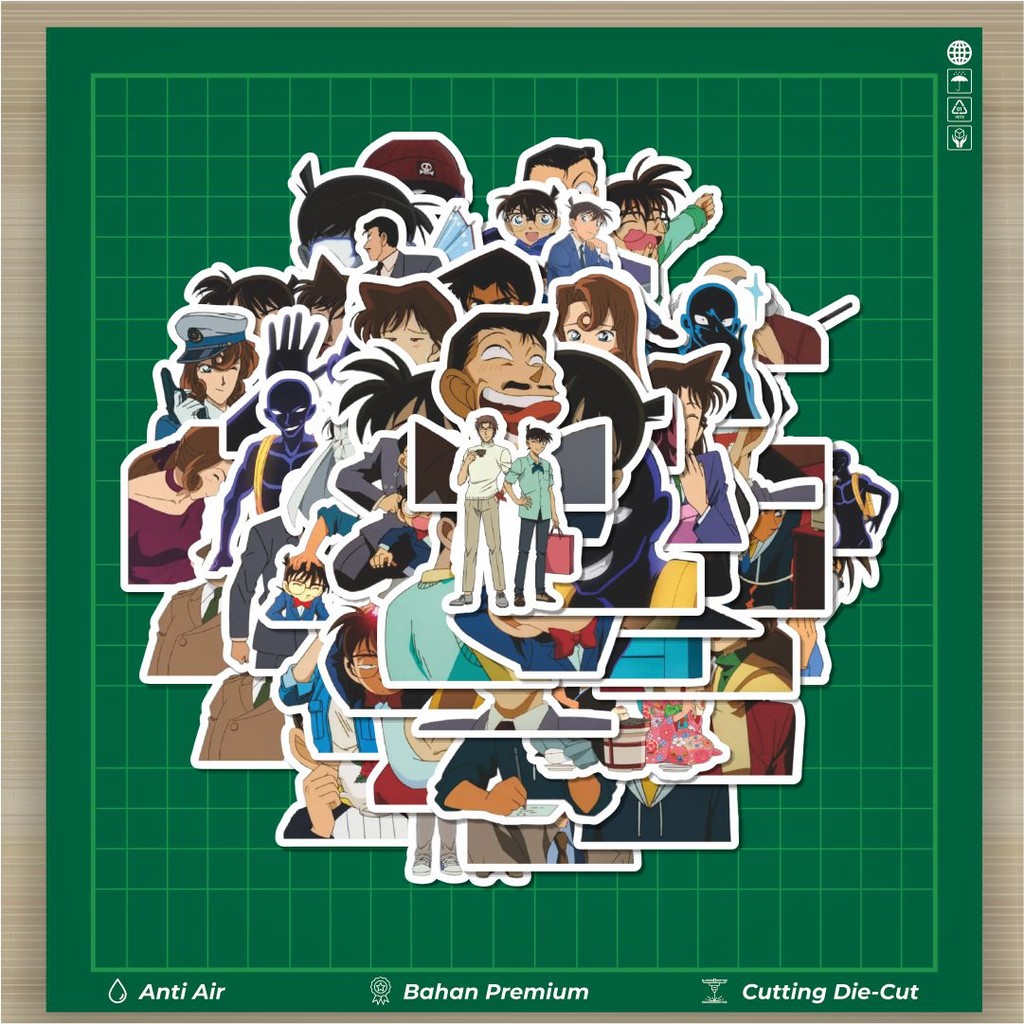 

HOT 50 PCS STIKER Stiker Anime Detective Conan Stiker Fashion Cars Decal Dingin Kartu Album Custom Vinyl Anti Air- Sticker Aesthetic Buku Journal Koper Casing HP Tablet Laptop Helm Motor Botol Minum