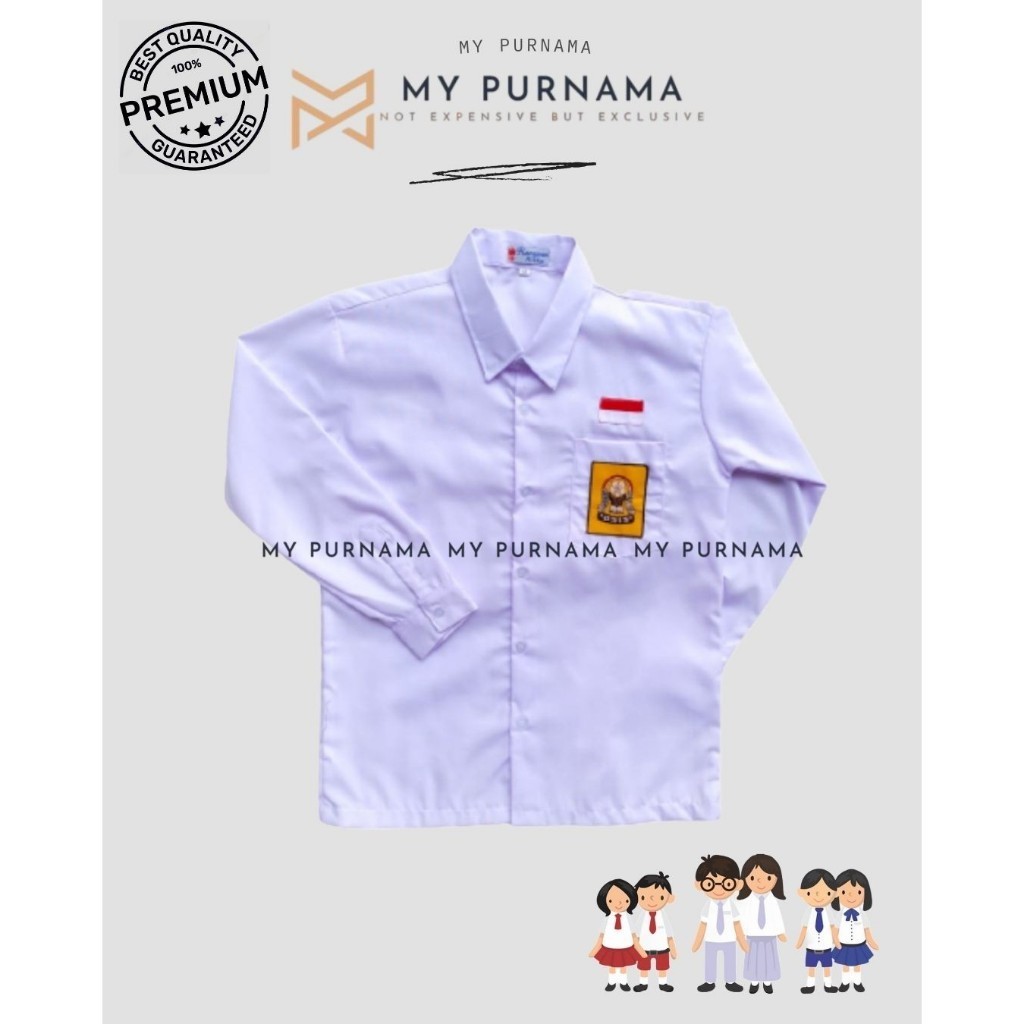 

TERBARU SERAGAM SEKOLAH BAJU PUTIH LENGAN PANJANG SMP BAHAN OXFORD - MY PURNAMA