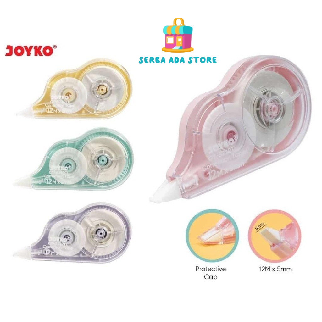 

Tipe X Kertas Joyko CT-522PTL Pita Koreksi Correction Tape CT 522 Pastel Colour - SAS88