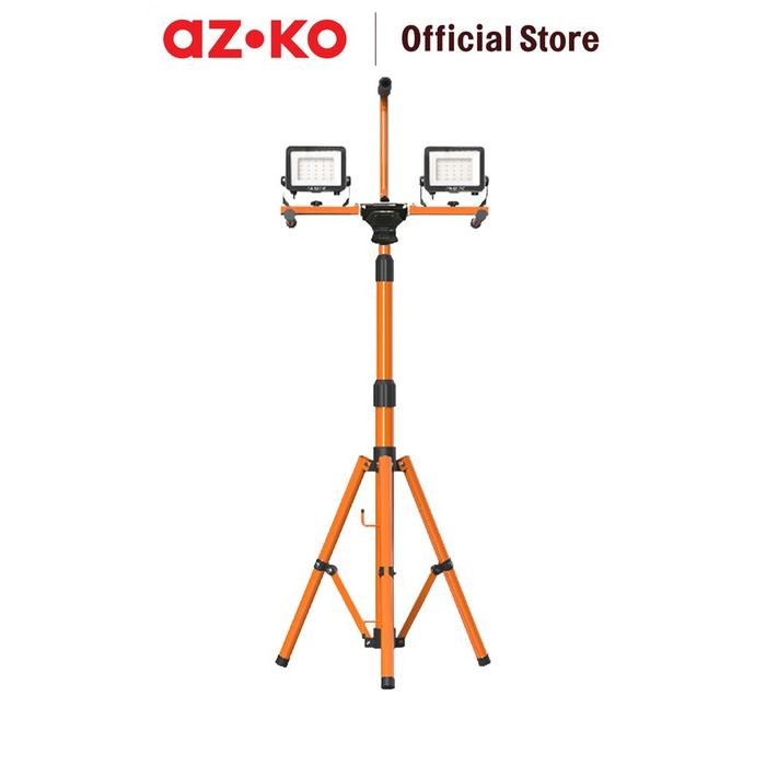AZKO Krisbow 1.5 mtr Lampu Sorot Led 2X30 Watt - Oranye Outdoor Light Lampu Penyorot Garden Lamp