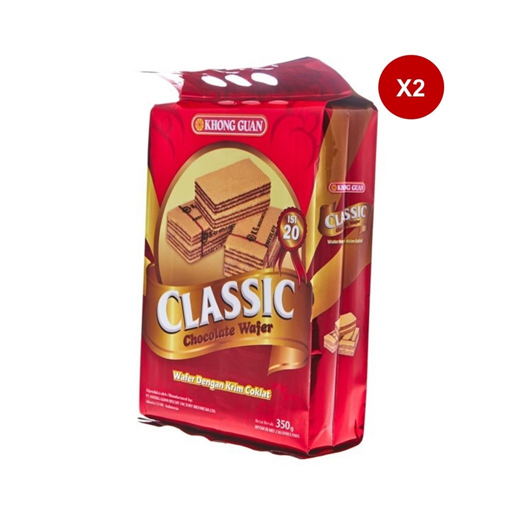 

Khong Guan Classic Wafer Chocolate 350 gr x2