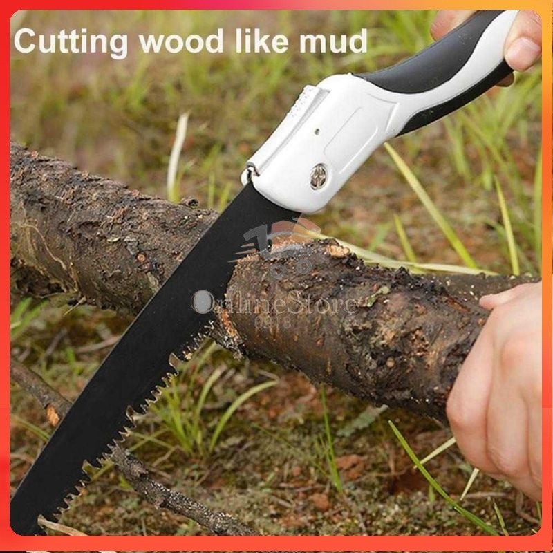OS -J307- Gergaji Lipat Portabel Folding Wood Hand Saw 210 mm - Gergaji Pohon Genggam - Gergaji Lipa