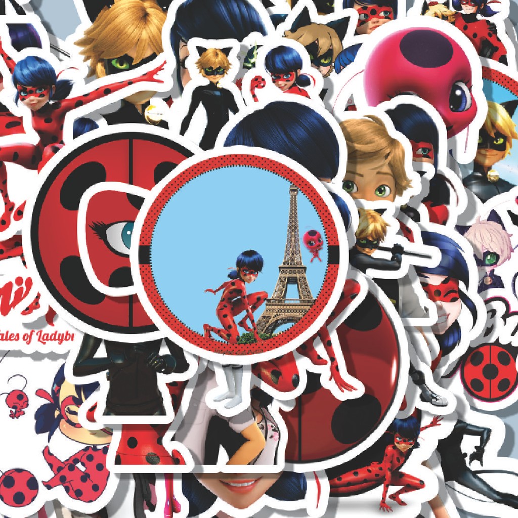 

100PCS Lucu Stiker Ladybug/Ladybird Series 2 Stiker Aesthetic Stiker Anti Air Stikers Berperekat Waterproof sticker decal buat Motor Helm Buku Journal Koper Casing HP Laptop Botol Minum Hadiah anak
