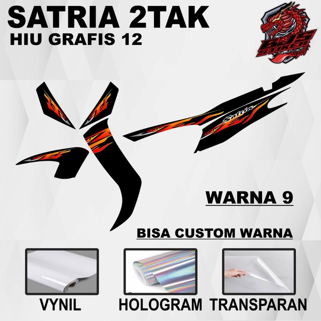 COD Satria 2tak Satria hiu grafis 12 Stiker Satria 2tak Satria hiu grafis 12 Decal Striping Satria 2