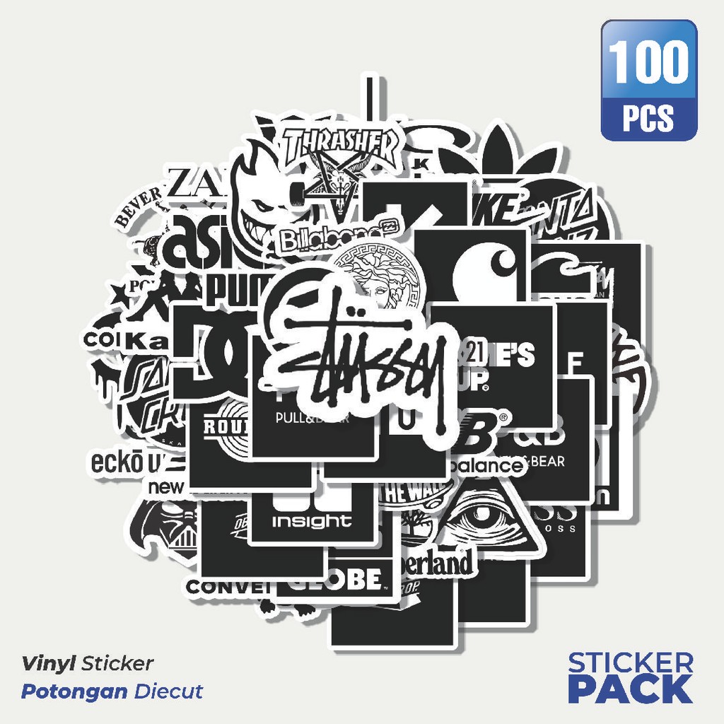 

Super Hemat! 100 PCS Stiker Classical Fashion Brand v1 [Merek Fashion Klasik] Waterproof Aesthetic- Untuk Laptop, Motor, dan Helm - Paper Stationery Pack