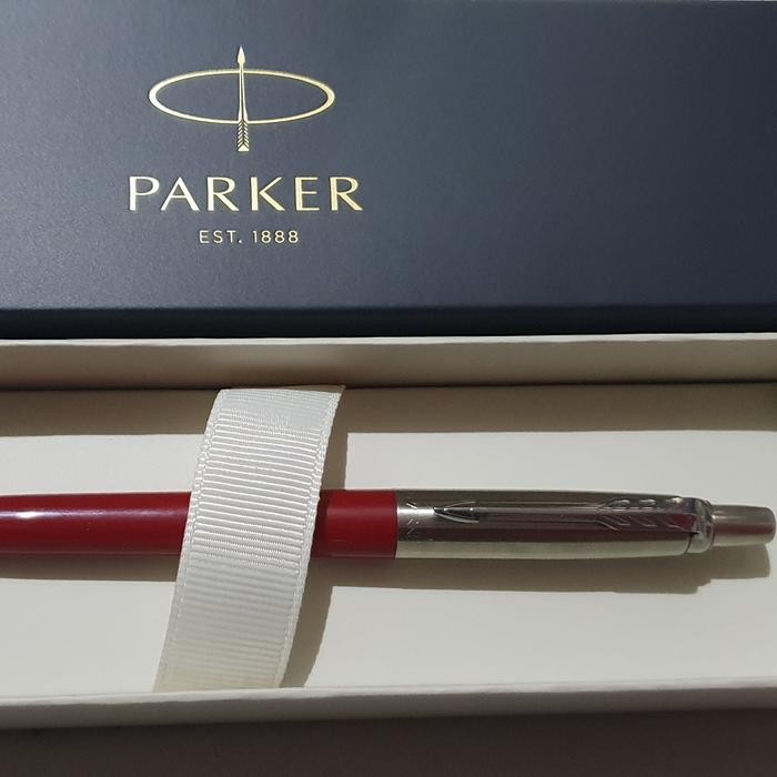 

Pulpen Parker Jotter SPC Ballpoint Merah Crome Trim (Klip Silver)