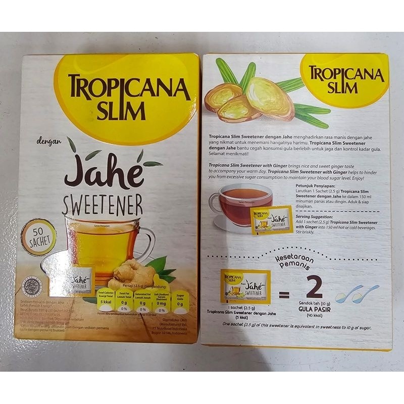 

Trop Slim Sweetener Jahe 125 Gr (Isi 50 Sachet)