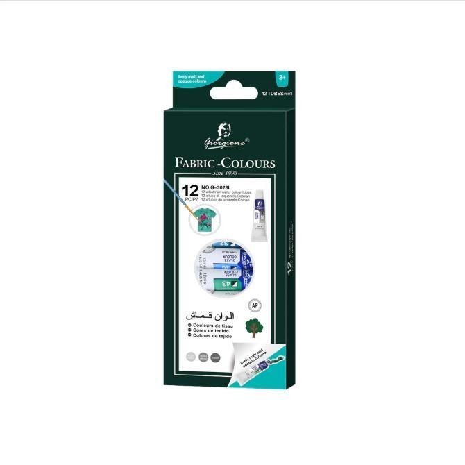 

GIORGIONE CAT KAIN TEKSTIL/FABRIC PAINT 12WARNA X 6ML