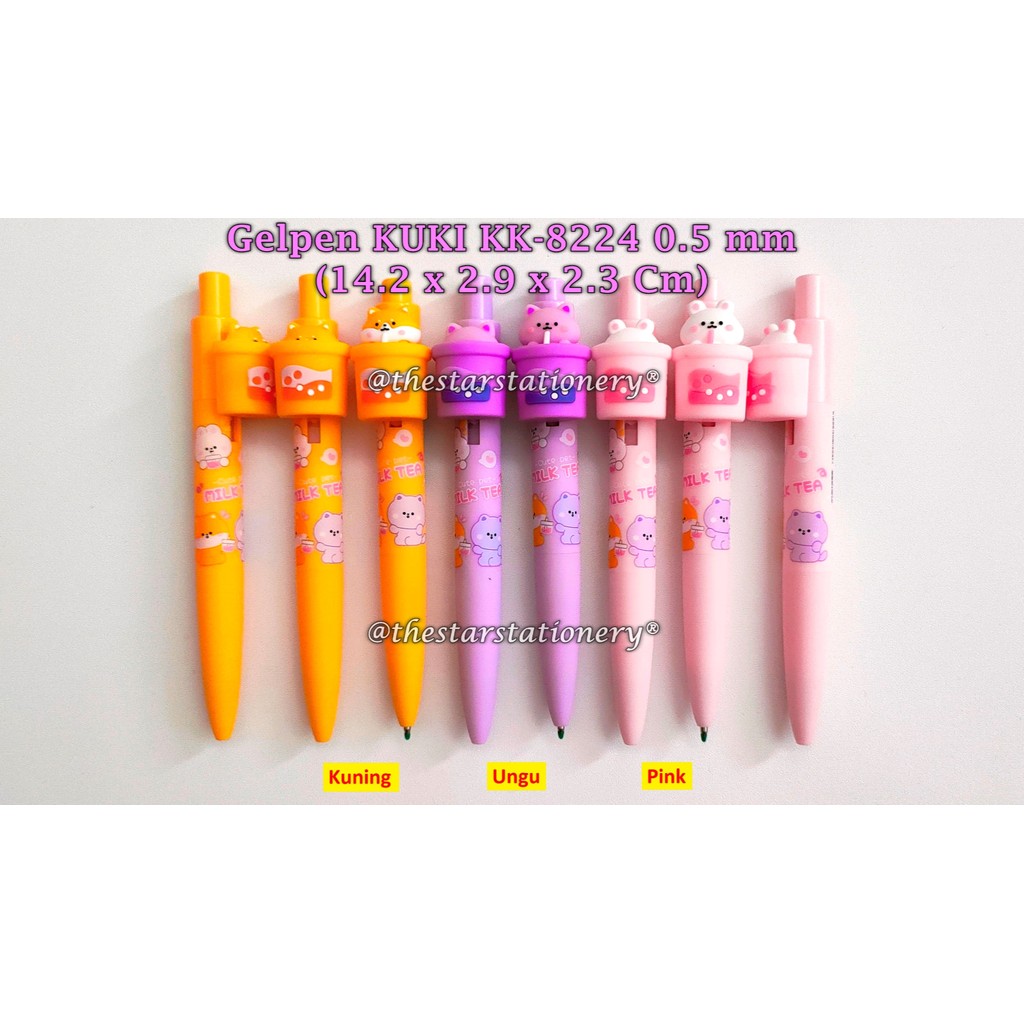 

(1 Biji) Bolpen KUKI KK-8224 Nice Surprise 0.5mm Gel Pen Black / Gelpen Kuki / Pulpen Kuki (1 Biji)