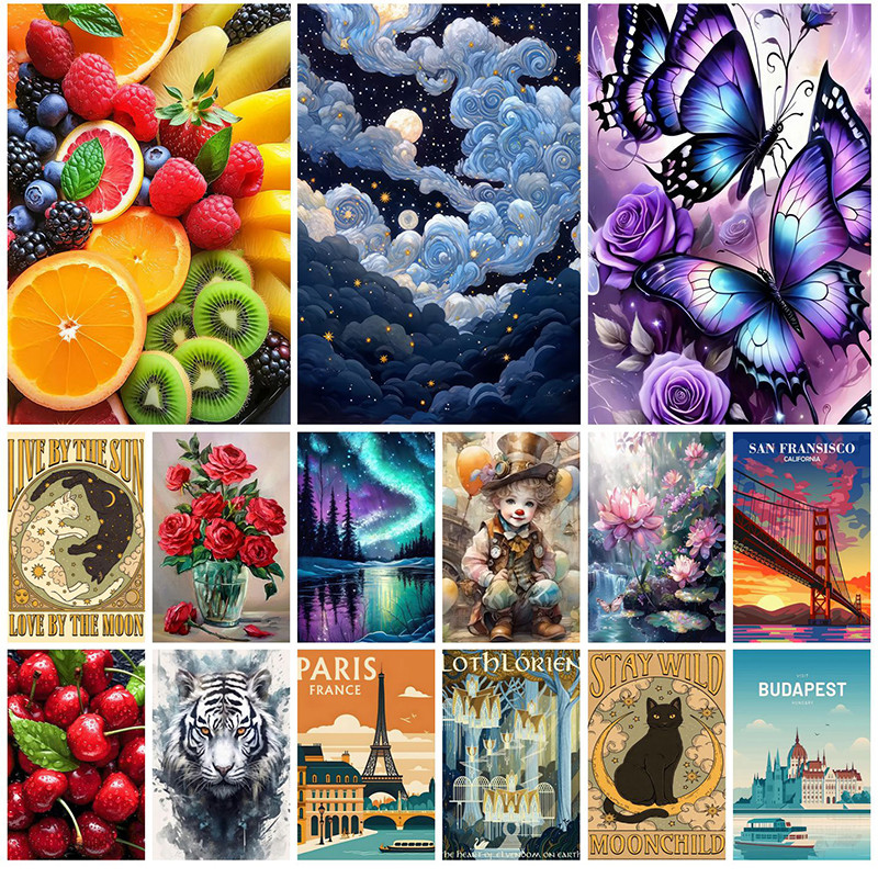 

Diamond Art Painting Kits Accessories Paint Full Crystal New Mosaic 5D Diy Diamond Paintings 30x40 cm New 2025 Wall Art Pictures