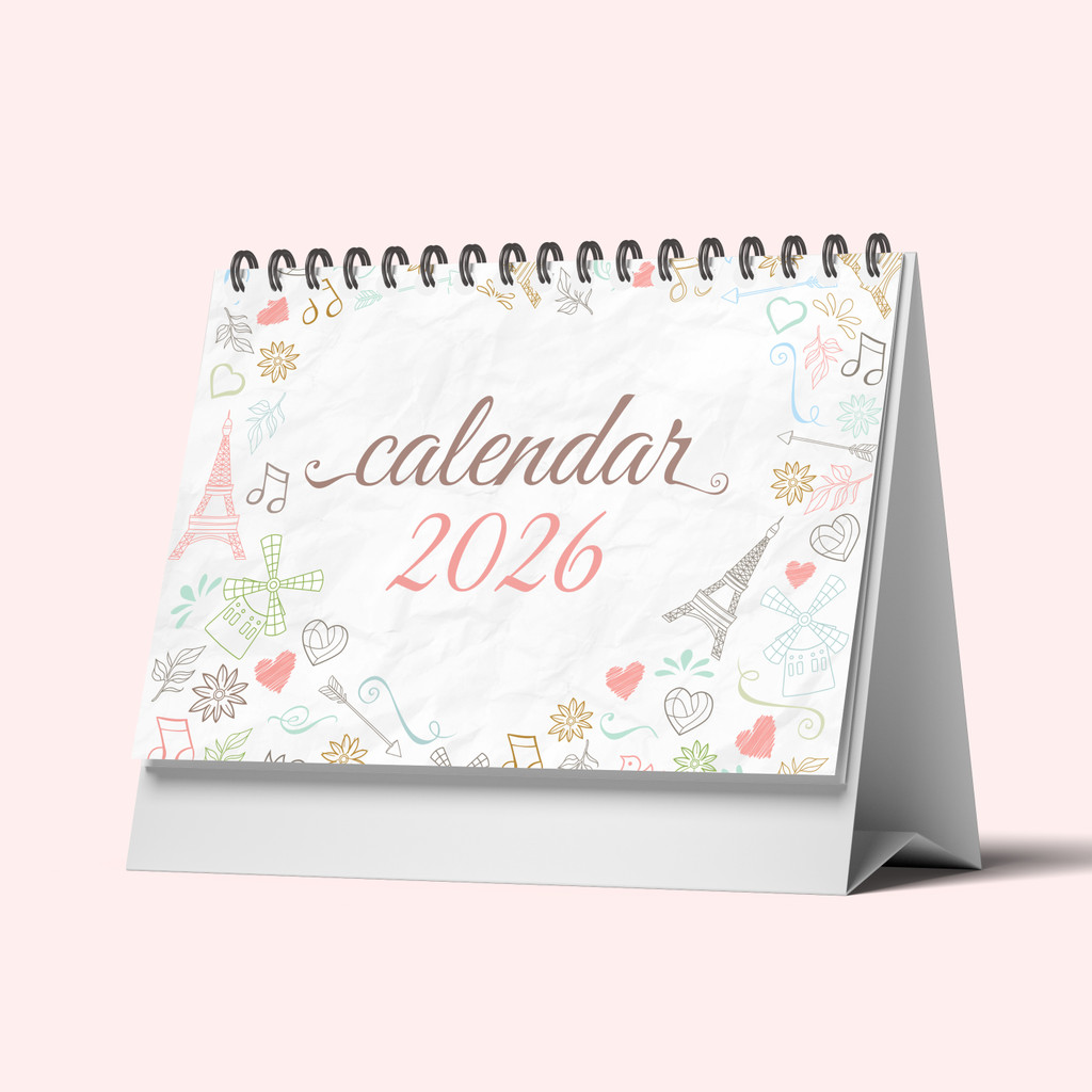 

Kalender 2026, kalender duduk estetik