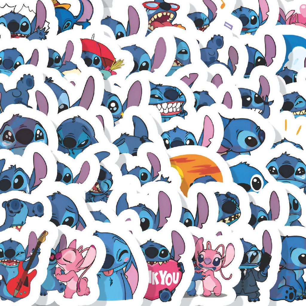 

Stiker Cutting Pack Stiker Kartun Disney Stich Isi 100Pcs Series Aesthetic Lucu Keren Untuk Koper Bahan Vynil