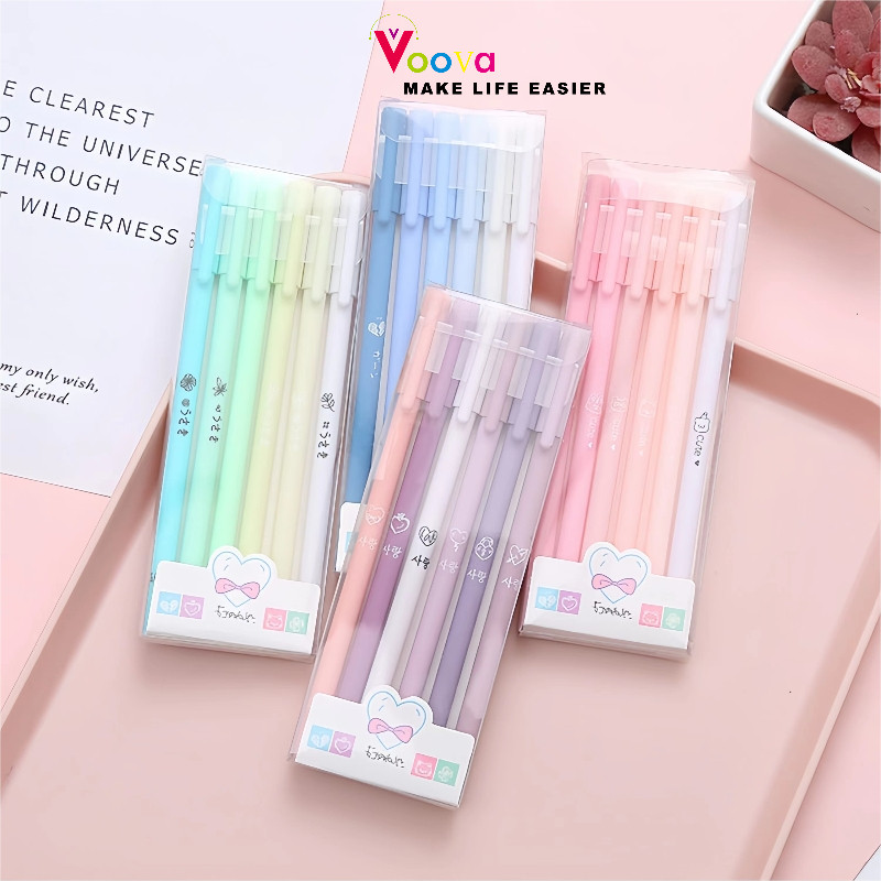 

VOOVA Pulpen Netral 0.5MM / Pulpen Tabung Jarum Warna Hitam / Pena