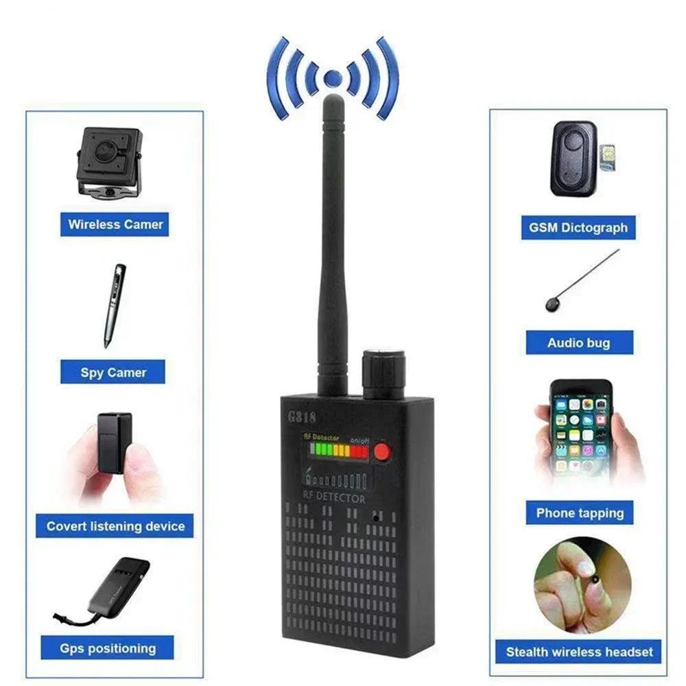 Wifi Hidden Camera RF uav Detector Audio Bug GPS Anti Spy Gadgets GSM 2G 3G 4G 5G All Signal Jammer 