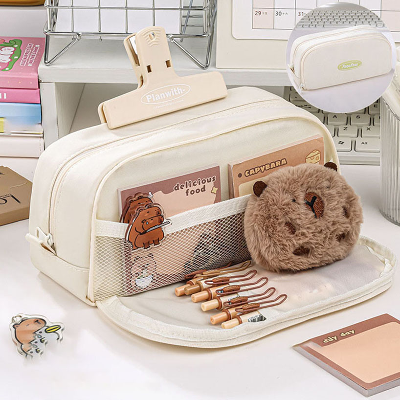 

Simple Pencil Case School Supplies Pencil Case Girls Astuccio Solid Color Large Capacity Pen Case Estuche Escolar Pencil Pouch