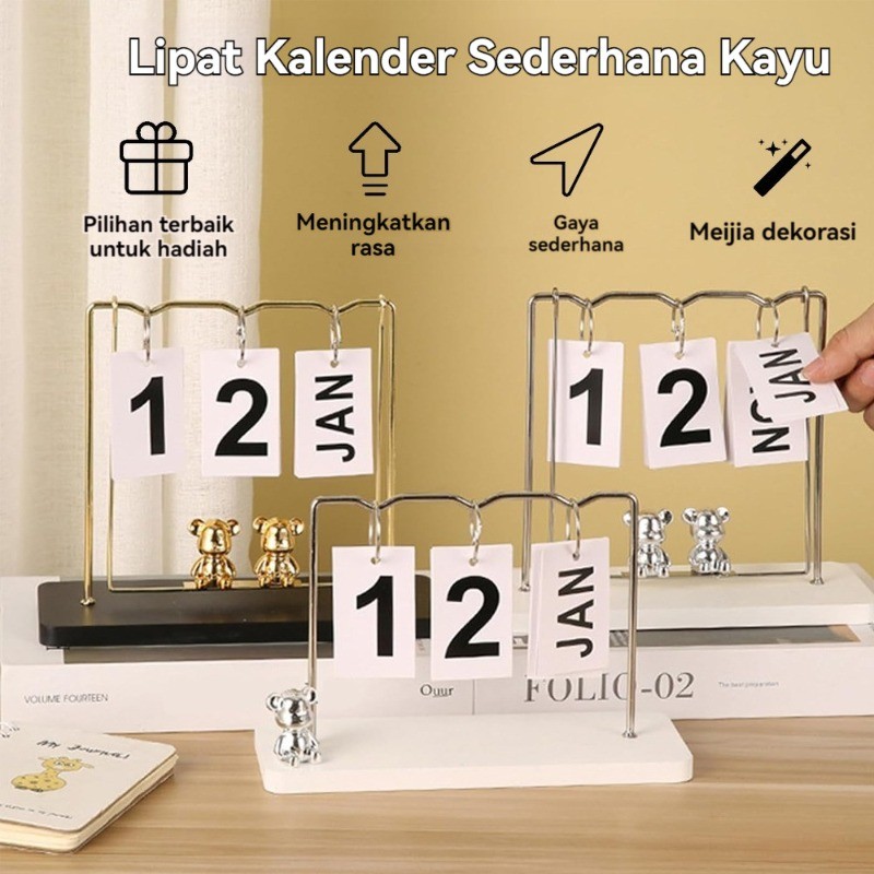 

Beruang Kalender Ornamen Ruang Tamu Ruang Kantor Kalender Desktop Kantor Kreatif Kerajinan Logam Besi Eropa Bear Calendar Ornament Living Room Office Desktop Calendar Creative European Iron Metal Crafts kalender meja kayu unik/ dekorasi rumah