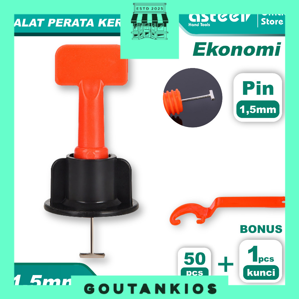 ASTEEL Alat Perata Keramik Perata Granit Tipe Putar  Pin 1.5mm murah Tile Leveling Keramik Tile Leve