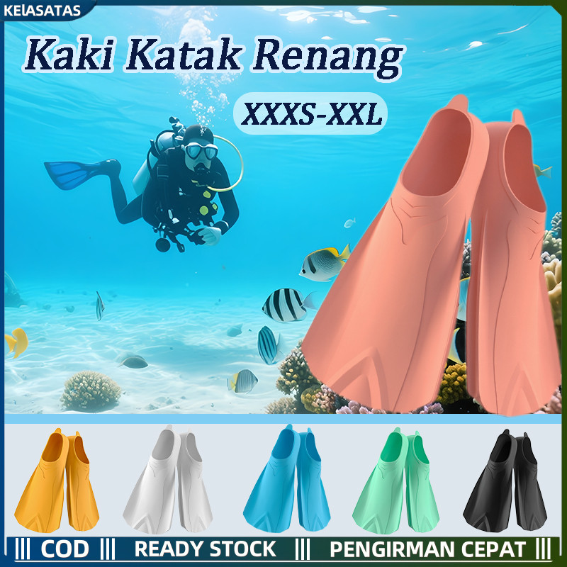 【KEIASATAS】Sepatu Renang Katak Size XXXS-XL / Kaki Katak Silicone Fin Renang Anak&Dewasa / Kaki Kata