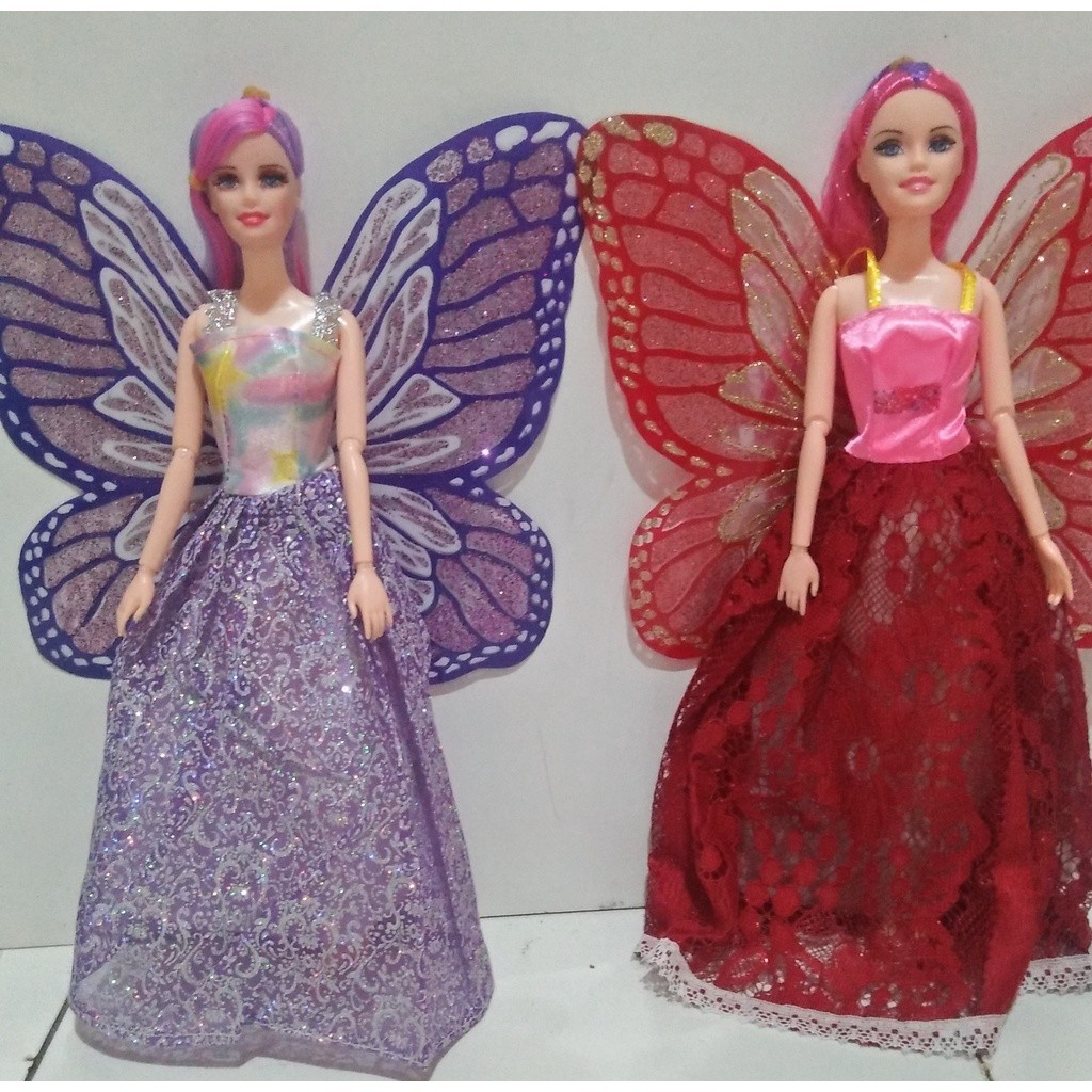 BONEKA BARBIE / SAYAP KERTAS - MAINAN ANAK BONEKA SAYAP / MAINAN ANAK peri sayap (RANDOM)