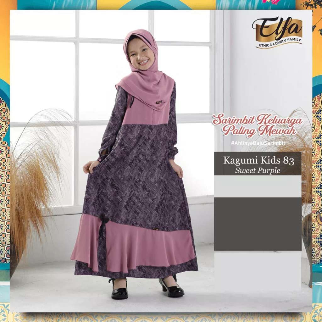 ETHICA GAMIS ANAK KAGUMI KIDS 83 SWEET PUPRLE