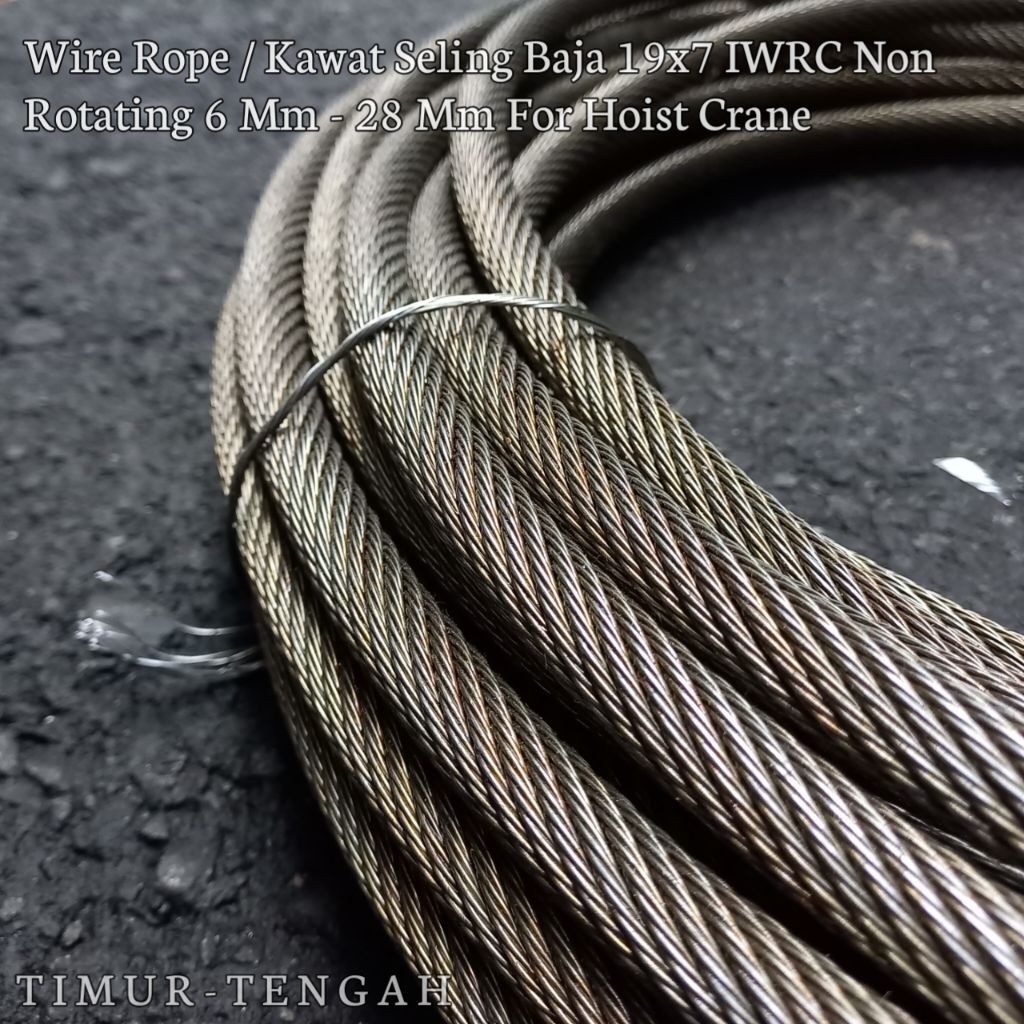 FAREVOR Wire Rope Seling Baja 19x7 Non Rotating 16 18 19 20 22 24 Mm Sling Untuk Hoist Crane Non Rot