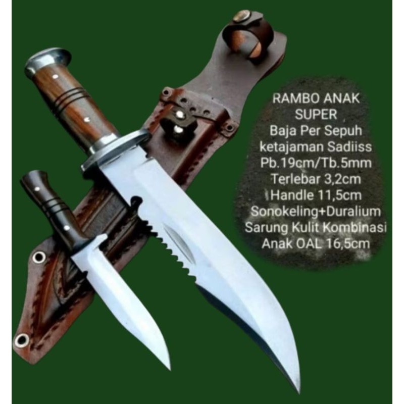 afifah117 pisau set Rambo tactical outdoor