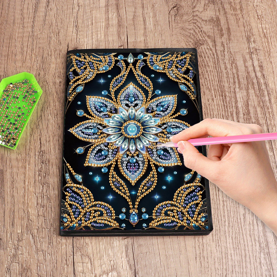 

DIY 5D Diamond Art Notebook Kit - Unique Shaped Crystal Embellished Journal, Creative Handcrafted Sketchbook & Blank Drawing Pad