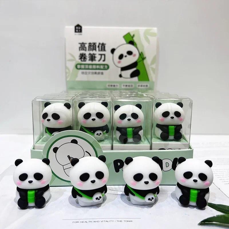 

Kawaii Pencil Sharpener Korean Stationery Silicone Cute Panda Manual Pen Pencil Cutter Tool for Students School Office Supplies