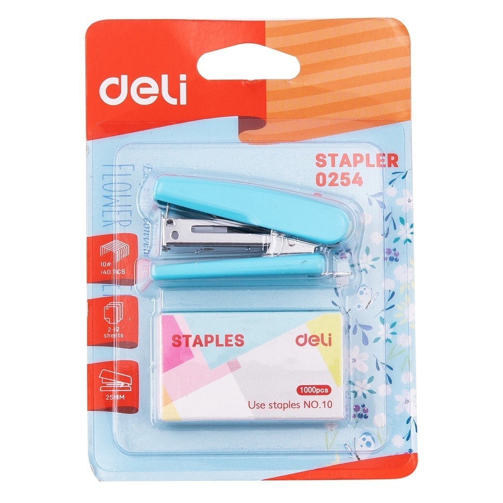 

Bobomart Deli Set Stapler Mini E0254 Random Hekter Stepler Jepretan Kertas Peralatan Atk Alat Tulis Kantor