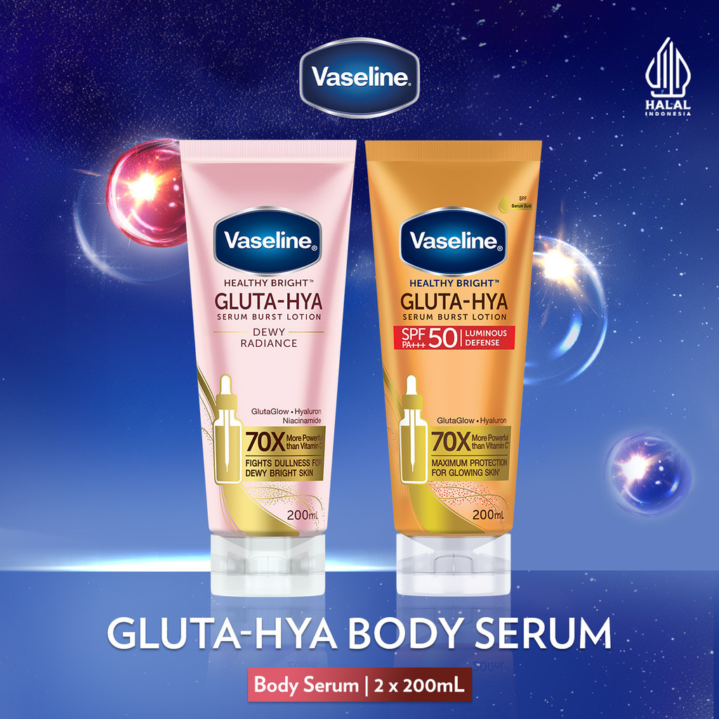 Vaseline Gluta Hya Dewy Radiance 200ml + Vaseline Gluta Hya SPF 50 200ml