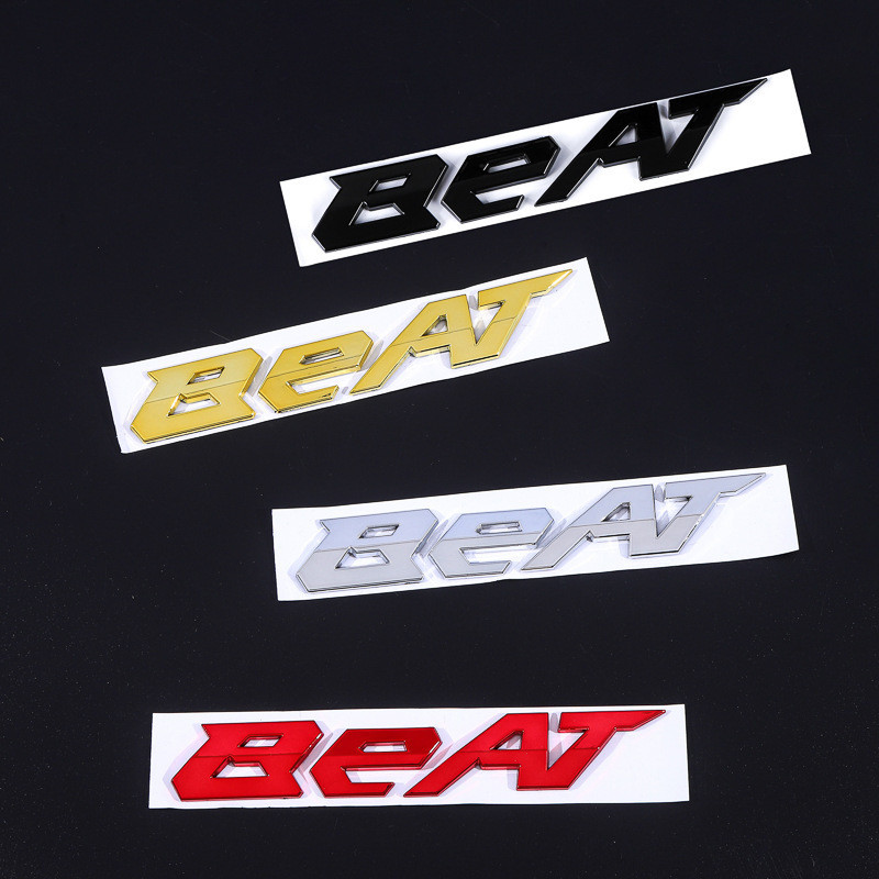 (HB) Stiker Logo ABS Motor Timbul 3D Honda BeAT Variasi Warna Timbul