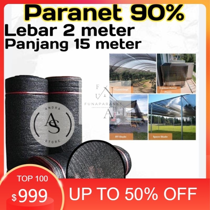 Paranet 90% Lebar 2 meter panjang 15 meter