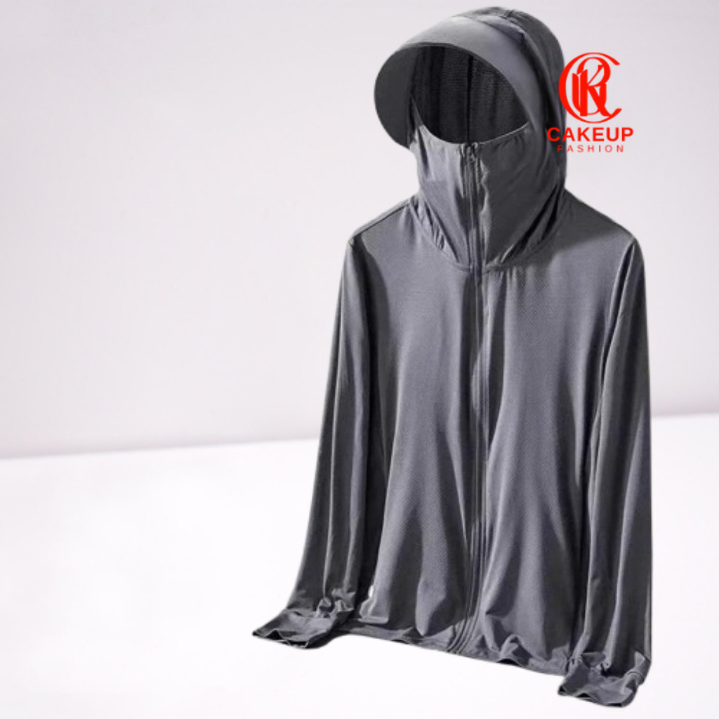 Rime Jaket Anti UV Pakaian Olahraga Pria/Cowok Bahan Nyaman Rapi
