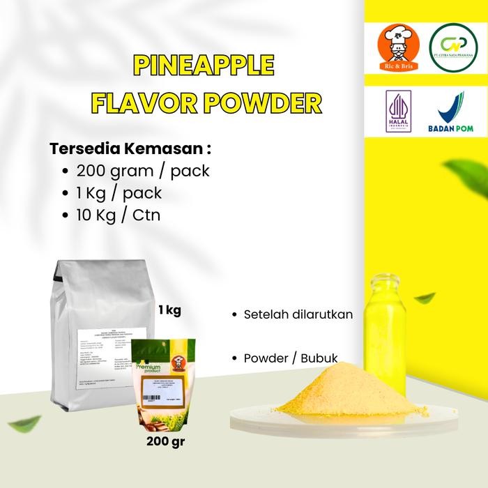 

Pine Flavour Powder / Perisa Bubuk Nanas / Perasa Flavor Nanas - 200 gram