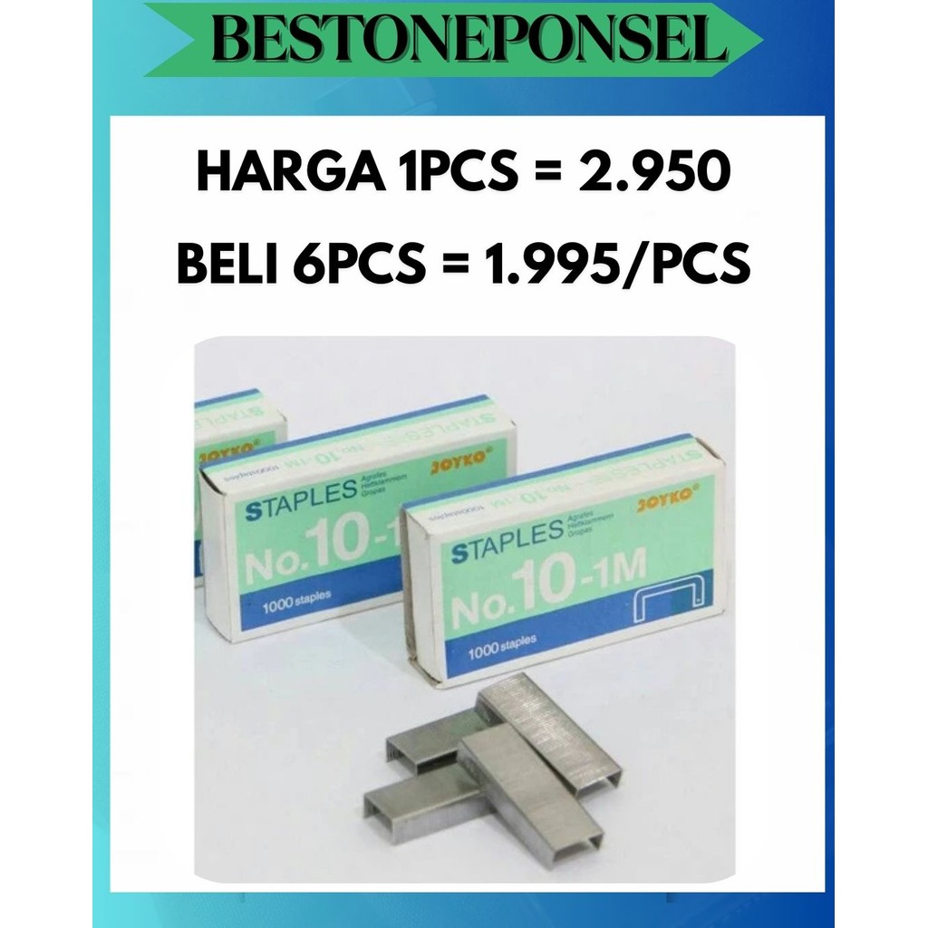 

BOP ISI STAPLES / ANAK HEKTER JOYKO KOTAK KECIL NO 10 PATEN