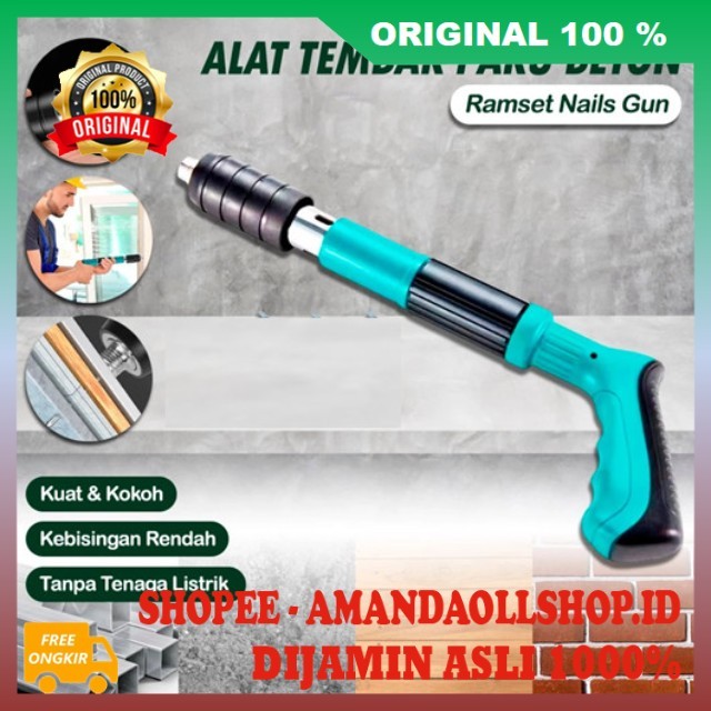 Fixfast Paku Beton Tembakan Paku Beton Nail Gun Alat Paku Tembak Beton Pistol Paku Beton 100% ASLI