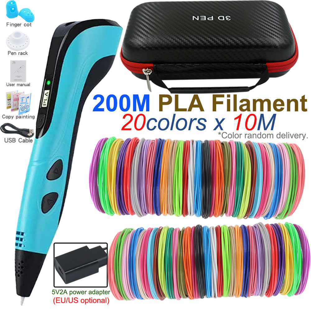 

3D Pen for Kids DIY Drawing Pens 3 Speed Adjustable With LCD Screen Compatible PLA Filament Children Toys Girls and Boys Gifts