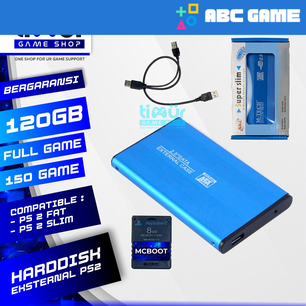 Harddisk Hardisk Eksternal PS2 Support Semua PS2 Fat Slim 120GB