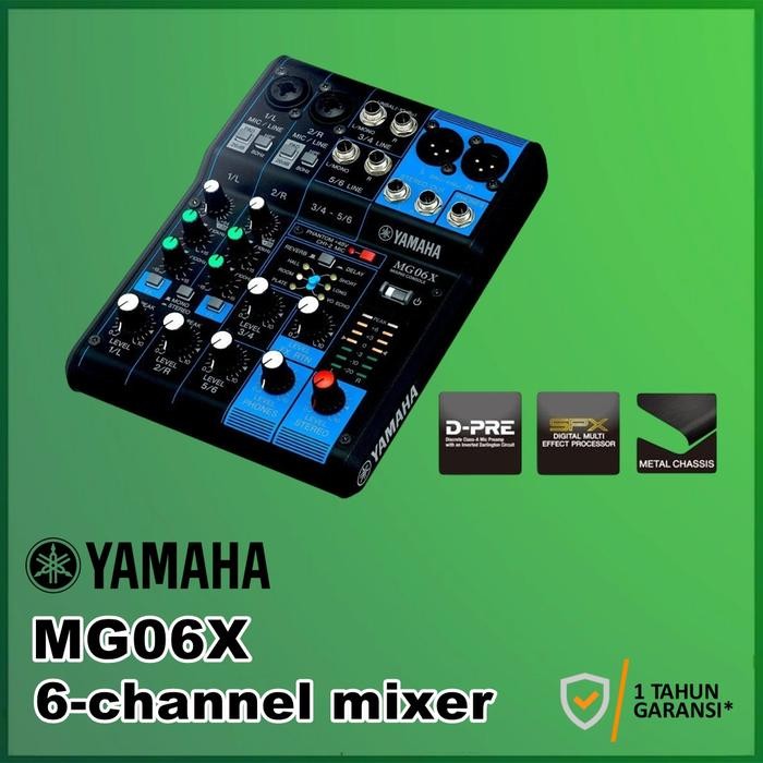 Yamaha MG06X MG06 X MG 06X MG 06 6-Channel Mixing Mixer Console