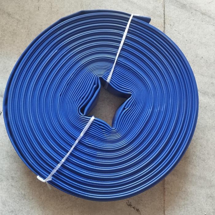 MAXPUMP Selang Air Karet Terpal 6 Inch Biru 25 Meter untuk Irigasi & Pembuangan Air Tekanan 3 Bar Se
