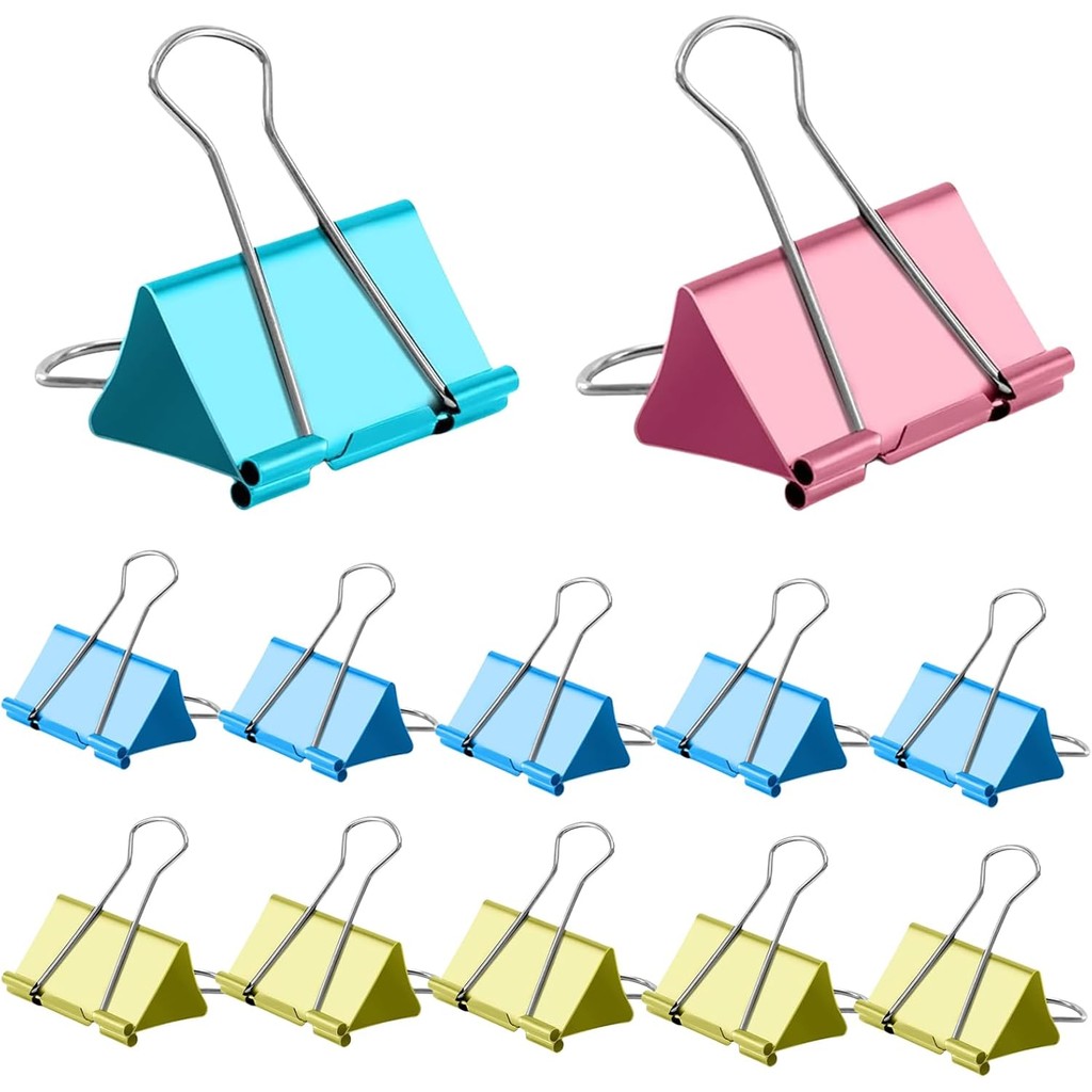 

32/25/19mm Color Binder Clips Foldback Metal Paper Clips Notes Letter Paper Document Grip Clamps Office School Binding Supplies