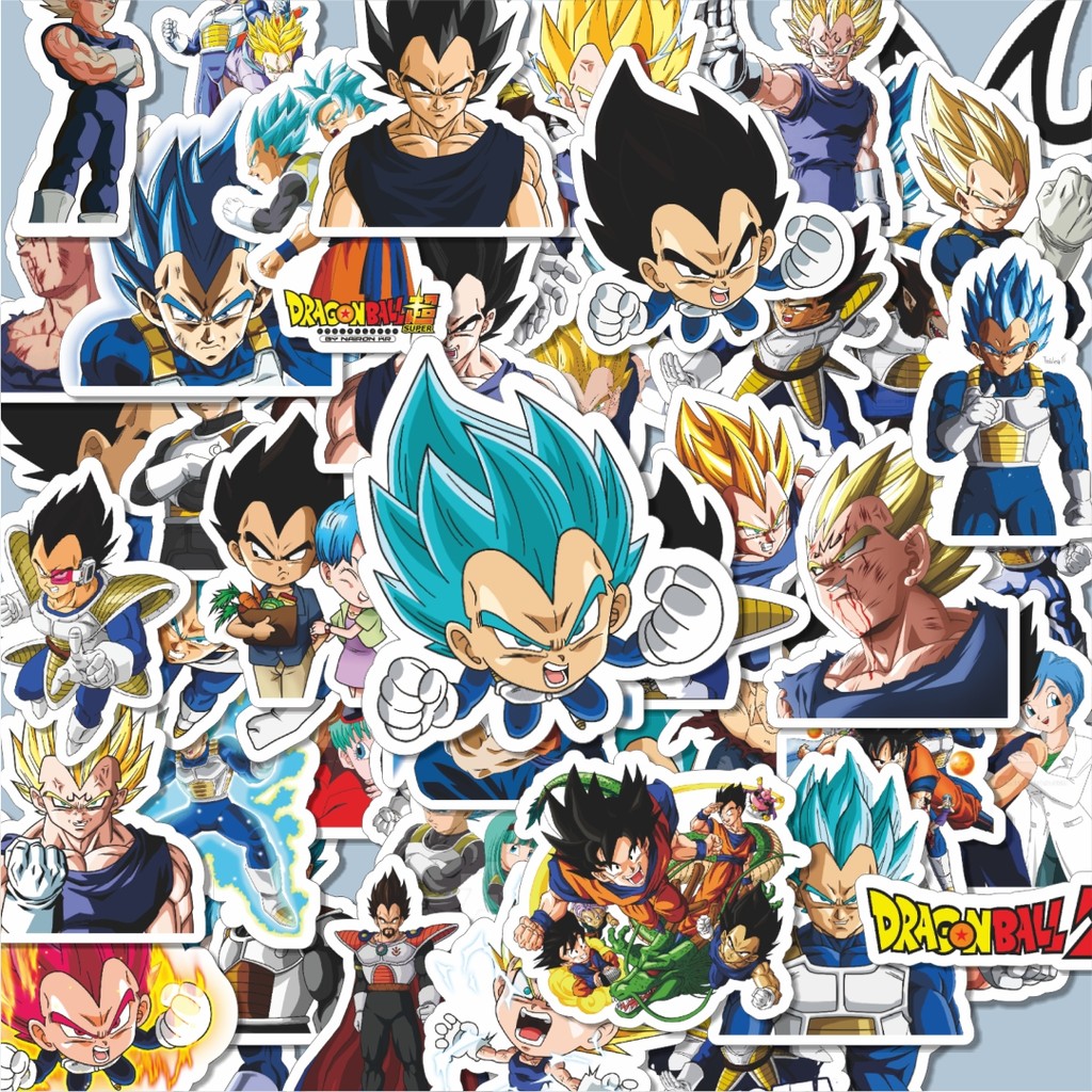 

100PCS Lucu Stiker Anime Series Dragon Ball Character Prince Vegeta V2 Dekorasi Lucu Kreatif untuk Notebook, Skateboard, H