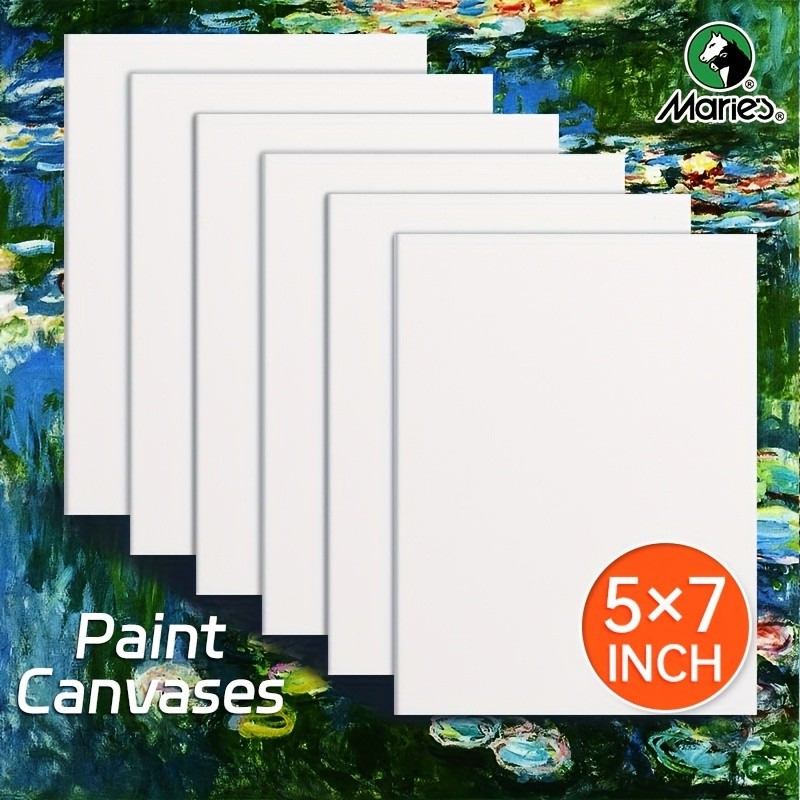 

5x7in 2/4/6pcs Canvas Board Bulk,Art Painting White Blank Canvas Panels for Acrylic,Gouache,Oil,Painting,Drawing,Flow Pouring